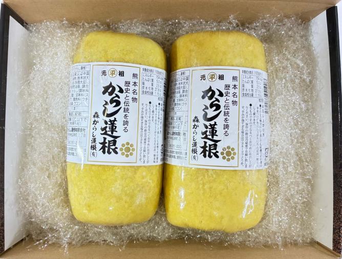 からし蓮根2本箱(大)